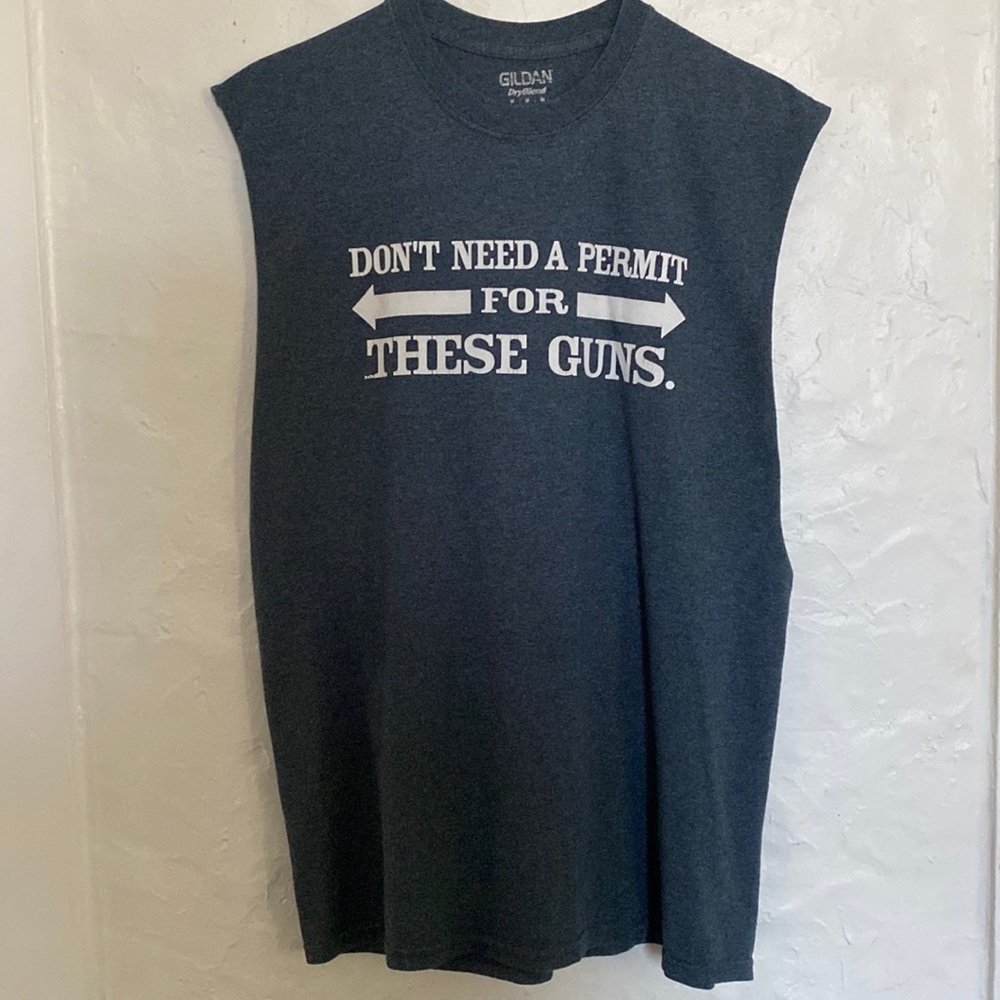 “Don’t need a permit for these guns” muscle Tank